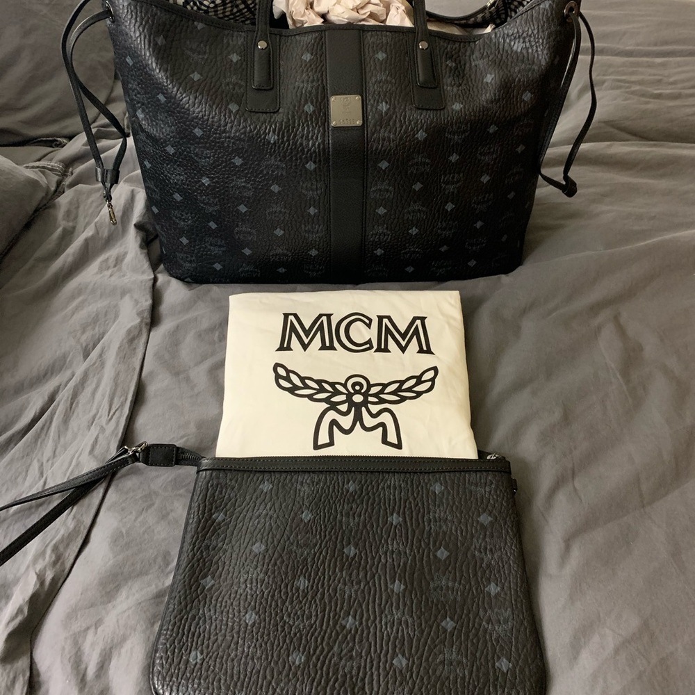 MCM Large Liz Shopper Tote Black
